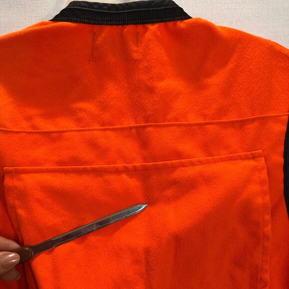Cabelas Blaze Orange Hunting Game Bag Vest XXL Heavyweight Canvas Snap Pockets - Picture 11 of 13